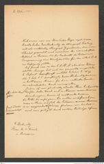 k.k. naturhistorisches Hofmuseum, Intendanzakten 1885-1896 (Hauer), Aktenzahl Z.276.a/1887, Seite 1